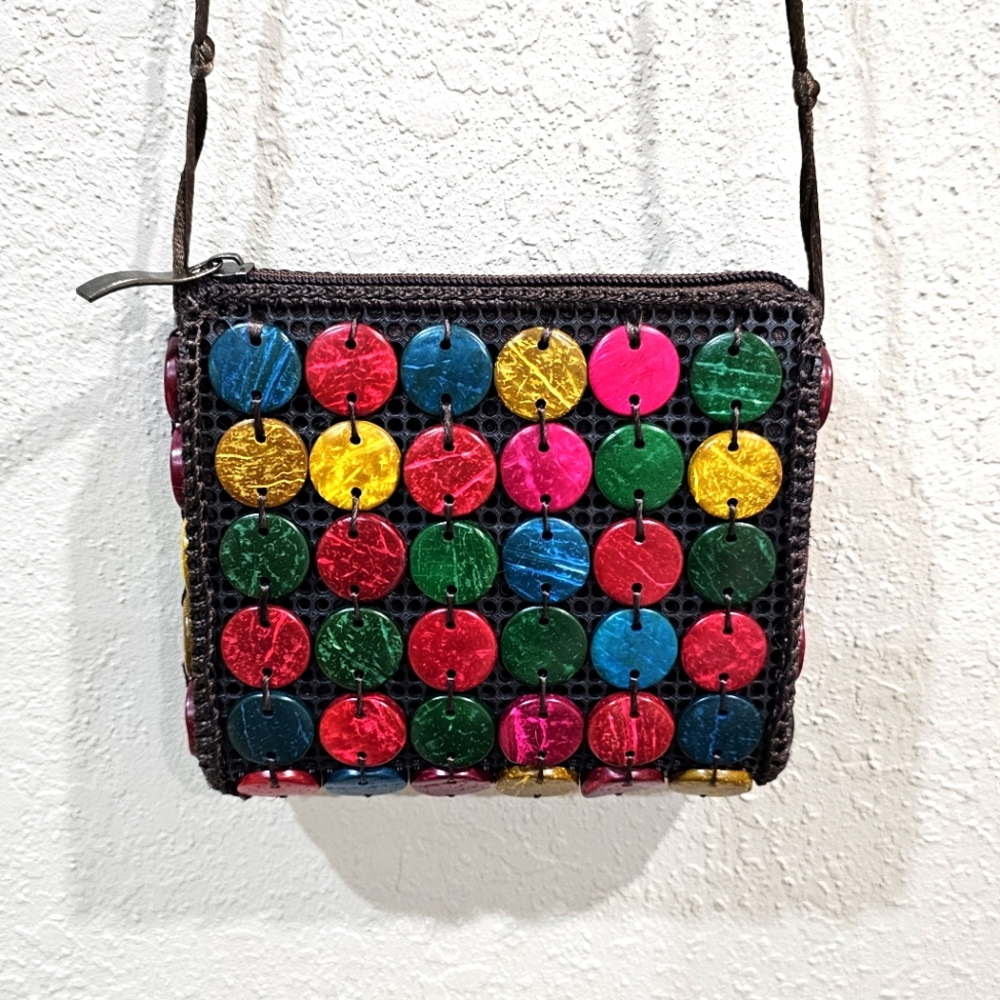 Coconut Shell Small Crossbody Bag